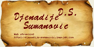 Đenadije Šumanović vizit kartica